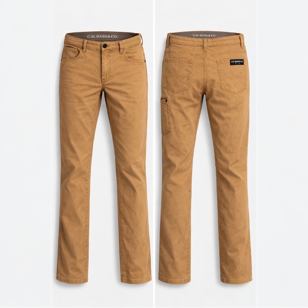 G.H. Bass & Co Tan Khaki Workwear Utility Pants Men’s 30x29 Straight Fit